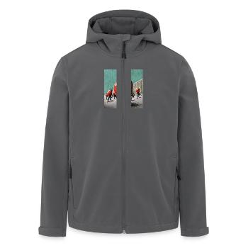 Mars des tomates - Veste softshell homme en polyester recyclé Stanley/Stella - noir - Devant - AI Model Male 185 light (185cm)