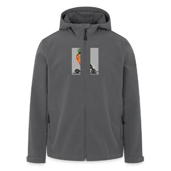 Karotten schwelgen - Recycelte Männer Softshell-Jacke von Stanley/Stella - Schwarz - Vorne - AI Model Male 185 light (185cm)