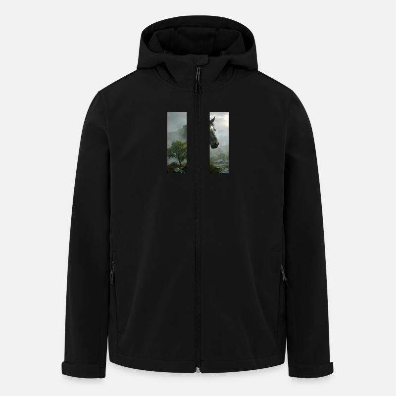 Étoile de cheval - Veste softshell homme en polyester recyclé Stanley/Stella - noir