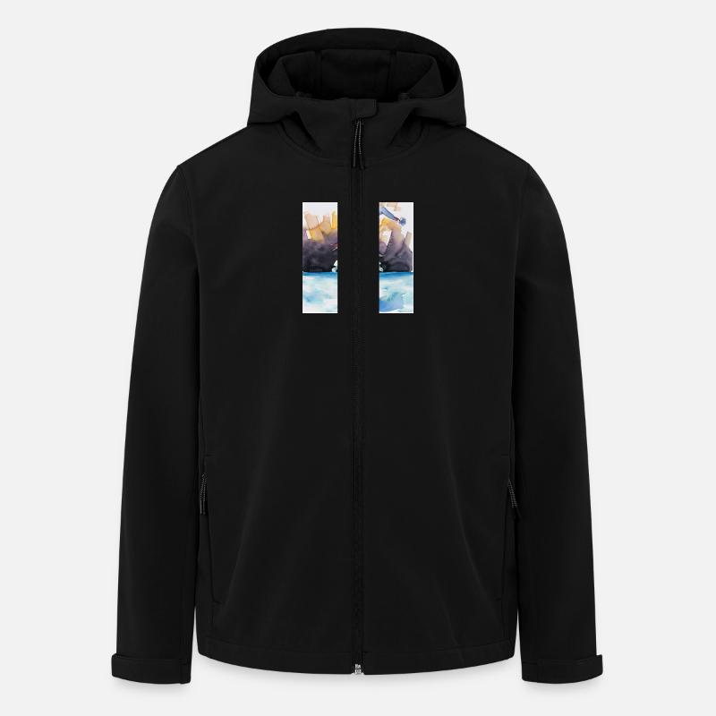 Ich bin glücklich - Recycelte Männer Softshell-Jacke von Stanley/Stella - Schwarz
