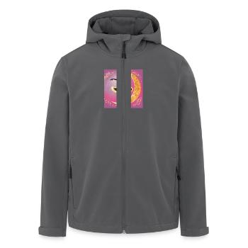 Danse de la lune - Veste softshell homme en polyester recyclé Stanley/Stella - noir - Devant - AI Model Male 185 light (185cm)