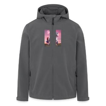 Full Moon Night Unicorn - Men’s Recycled Softshell Jacket by Stanley/Stella - black - Front - AI Model Male 185 light (185cm)