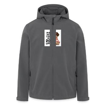 Dog Lover - Recycelte Männer Softshell-Jacke von Stanley/Stella - Schwarz - Vorne - AI Model Male 185 light (185cm)