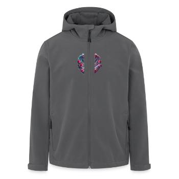 Vales Heart - Valentinstag Einhörner Romantik - Recycelte Männer Softshell-Jacke von Stanley/Stella - Schwarz - Vorne - AI Model Male 185 light (185cm)