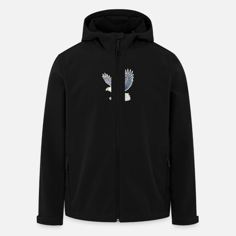 Eagle in Flight - Men’s Recycled Softshell Jacket by Stanley/Stella - black