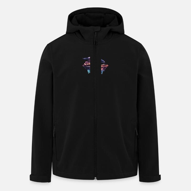 Fantasievoller Wal - Recycelte Männer Softshell-Jacke von Stanley/Stella - Schwarz
