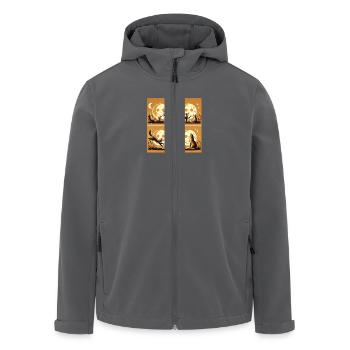 Fuchs II - Recycelte Männer Softshell-Jacke von Stanley/Stella - Schwarz - Vorne - AI Model Male 185 light (185cm)