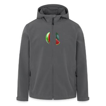 Wassermelone - Recycelte Männer Softshell-Jacke von Stanley/Stella - Schwarz - Vorne - AI Model Male 185 light (185cm)