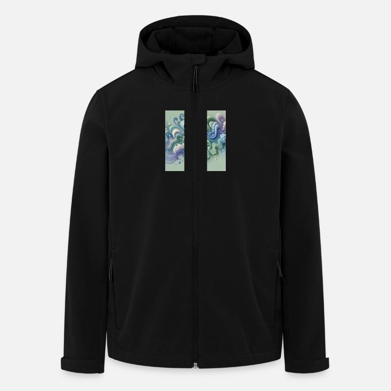Harmonie fluide - Veste softshell homme en polyester recyclé Stanley/Stella - noir