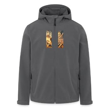 Die Treppe ins Nichts - Recycelte Männer Softshell-Jacke von Stanley/Stella - Schwarz - Vorne - AI Model Male 185 light (185cm)