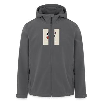 Heart Bringer Doggy - Men’s Recycled Softshell Jacket by Stanley/Stella - black - Front - AI Model Male 185 light (185cm)