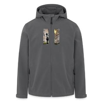 Kein Banksy - Greif nach den Sternen - Recycelte Männer Softshell-Jacke von Stanley/Stella - Schwarz - Vorne - AI Model Male 185 light (185cm)