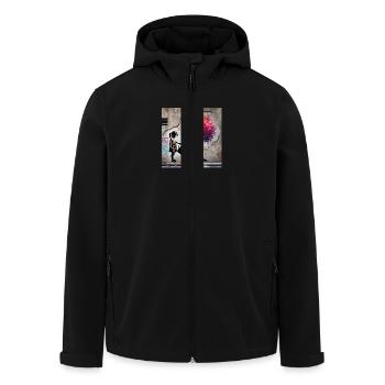 Kein Banksy - Wachstum im Beton - Recycelte Männer Softshell-Jacke von Stanley/Stella - Schwarz - Vorne - AI Model Male 185 light (185cm)