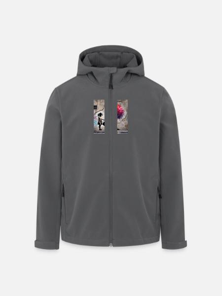 Kein Banksy - Wachstum im Beton - Recycelte Männer Softshell-Jacke von Stanley/Stella - Schwarz