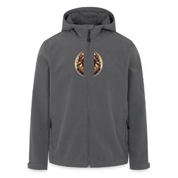 Lion's Head - Men’s Recycled Softshell Jacket by Stanley/Stella - black - Front - AI Model Male 185 light (185cm)