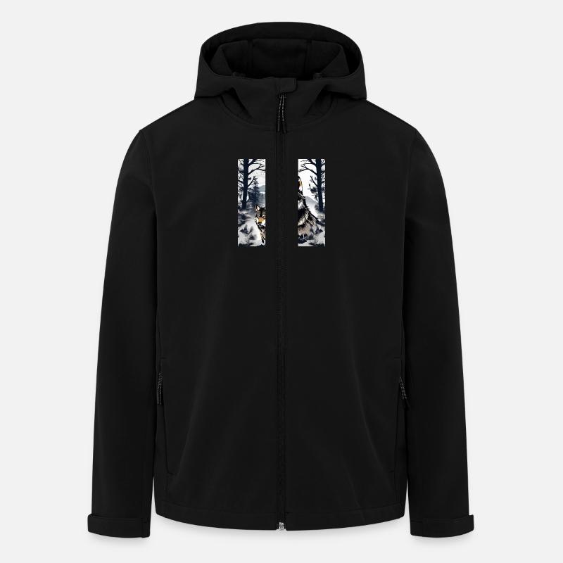 Wolf 1 - Recycelte Männer Softshell-Jacke von Stanley/Stella - Schwarz