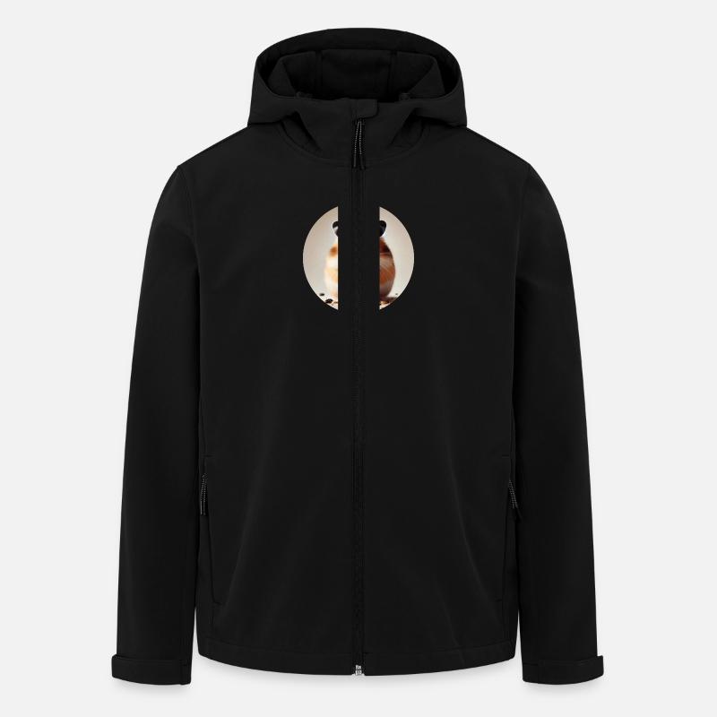 Hamster doré - Veste softshell homme en polyester recyclé Stanley/Stella - noir