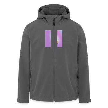Grauer Hase und bunte Ostereier - Recycelte Männer Softshell-Jacke von Stanley/Stella - Schwarz - Vorne - AI Model Male 185 light (185cm)