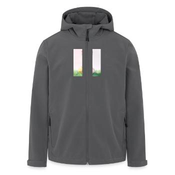 Goldenes Ostern und fröhlicher Hase - Recycelte Männer Softshell-Jacke von Stanley/Stella - Schwarz - Vorne - AI Model Male 185 light (185cm)