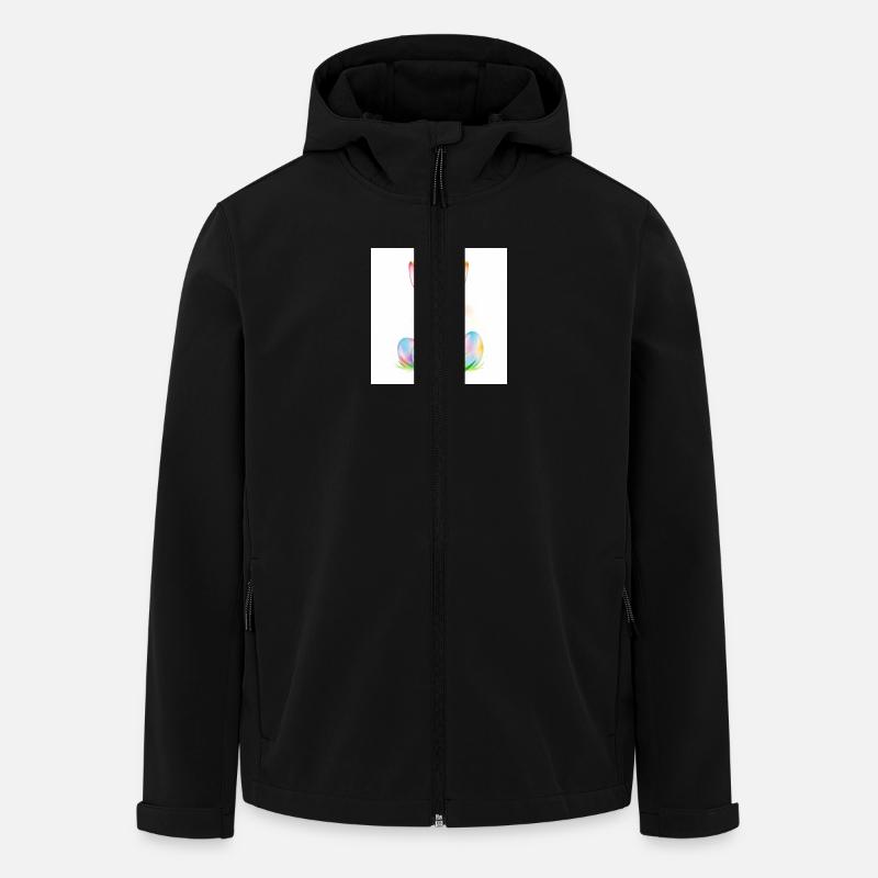 Bunte Eier & flauschiger Hase - Recycelte Männer Softshell-Jacke von Stanley/Stella - Schwarz
