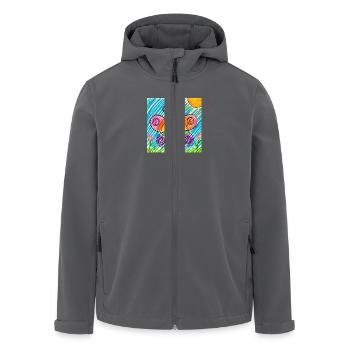Butterfly - Men’s Recycled Softshell Jacket by Stanley/Stella - black - Front - AI Model Male 185 light (185cm)