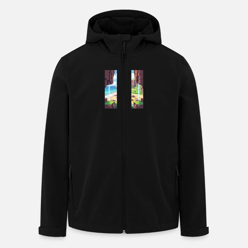 Utopie - Recycelte Männer Softshell-Jacke von Stanley/Stella - Schwarz