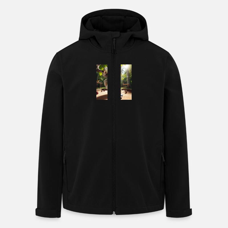 Faultier Tramp Petanque - Recycelte Männer Softshell-Jacke von Stanley/Stella - Schwarz