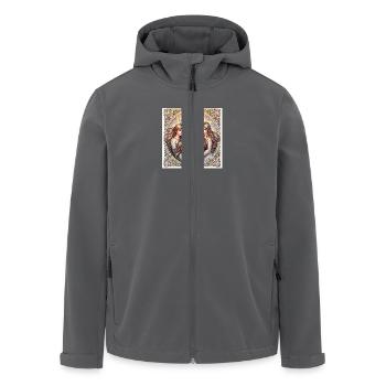 Mama mit 4 Kindern - Recycelte Männer Softshell-Jacke von Stanley/Stella - Schwarz - Vorne - AI Model Male 185 light (185cm)