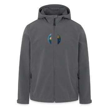 Erde - Recycelte Männer Softshell-Jacke von Stanley/Stella - Schwarz - Vorne - AI Model Male 185 light (185cm)