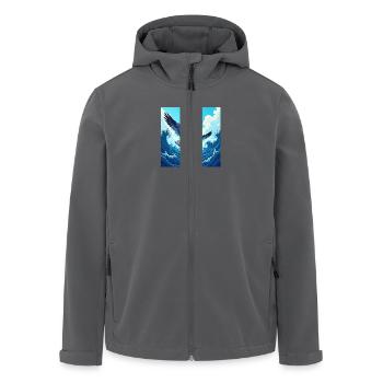 Bonjour, à la visite du port - Veste softshell homme en polyester recyclé Stanley/Stella - noir - Devant - AI Model Male 185 light (185cm)
