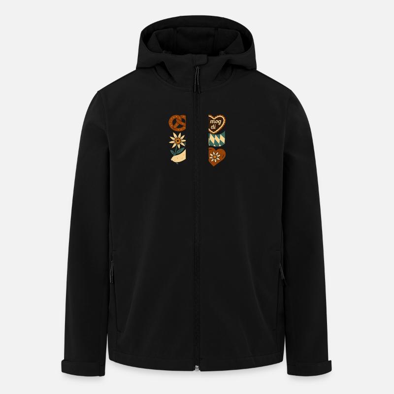 Bayern - Recycelte Männer Softshell-Jacke von Stanley/Stella - Schwarz