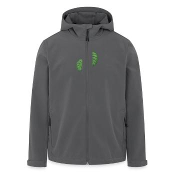 Monstera Leaves – Urban Jungle - Recycelte Männer Softshell-Jacke von Stanley/Stella - Schwarz - Vorne - AI Model Male 185 light (185cm)