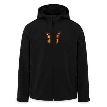 Papillons monarques – délicats et majestueux - Veste softshell homme en polyester recyclé Stanley/Stella - noir - Devant - AI Model Male 185 light (185cm)