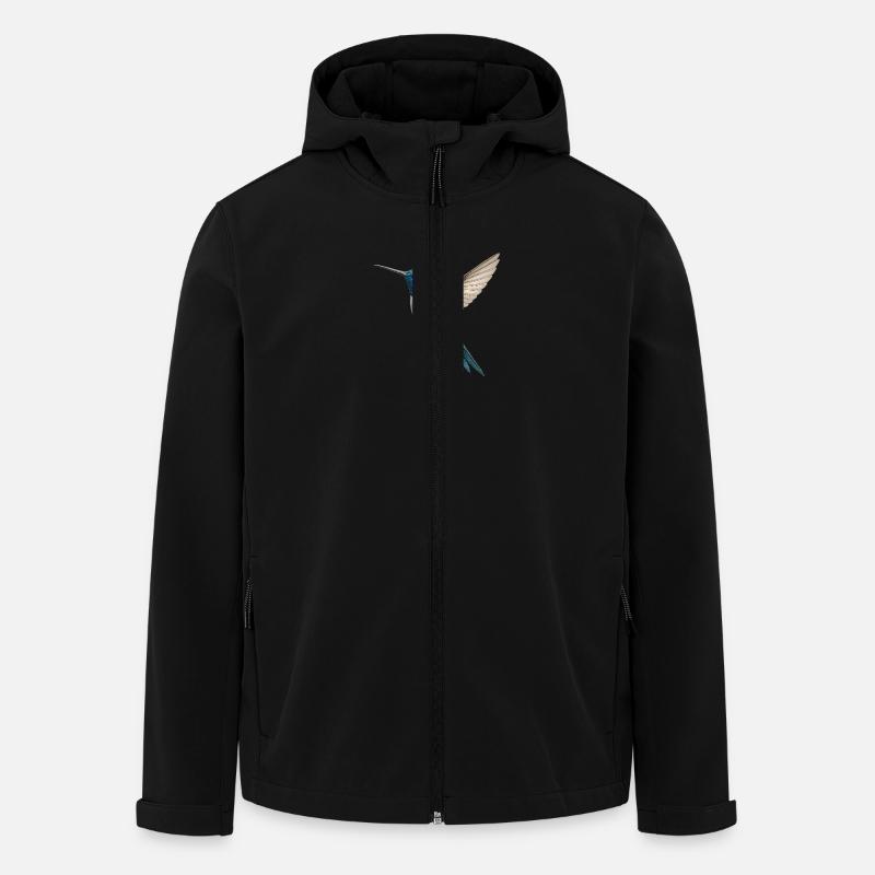Kolibri – Leichtigkeit in Farben - Recycelte Männer Softshell-Jacke von Stanley/Stella - Schwarz