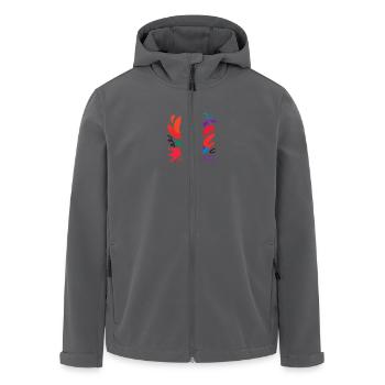 Abstract CLR - Recycelte Männer Softshell-Jacke von Stanley/Stella - Schwarz - Vorne - AI Model Male 185 light (185cm)