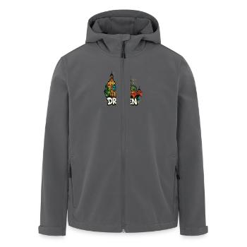 Dresden Skyline Graffiti - Recycelte Männer Softshell-Jacke von Stanley/Stella - Schwarz - Vorne - AI Model Male 185 light (185cm)