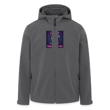 panda gaming face - Men’s Recycled Softshell Jacket by Stanley/Stella - black - Front - AI Model Male 185 light (185cm)