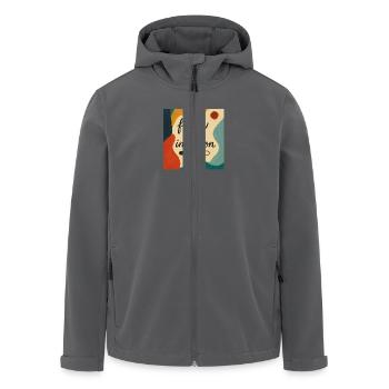 Intuition in Farbe - Recycelte Männer Softshell-Jacke von Stanley/Stella - Schwarz - Vorne - AI Model Male 185 light (185cm)