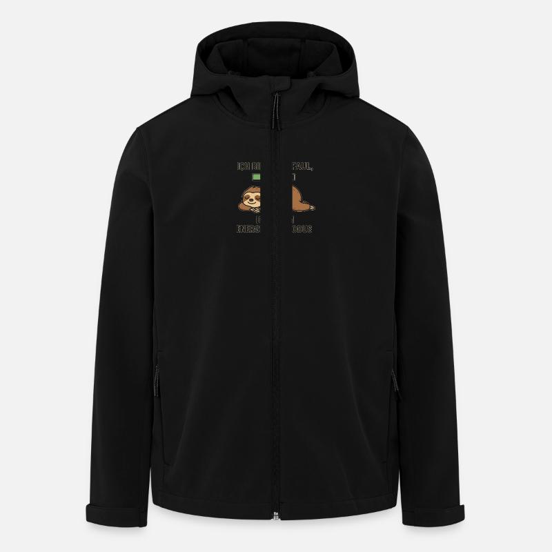 Paresseux en mode d’économie d’énergie - Veste softshell homme en polyester recyclé Stanley/Stella - noir