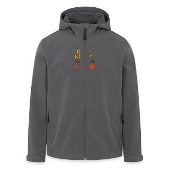 dieser Koerber braucht Liebe - Recycelte Männer Softshell-Jacke von Stanley/Stella - Schwarz - Vorne - AI Model Male 185 light (185cm)