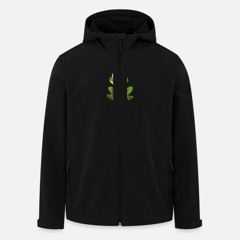 Süßer Frosch - Recycelte Männer Softshell-Jacke von Stanley/Stella - Schwarz
