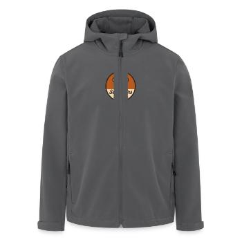 70er Jahre Stil Abzeichen (Blumenmuster) - Recycelte Männer Softshell-Jacke von Stanley/Stella - Schwarz - Vorne - AI Model Male 185 light (185cm)