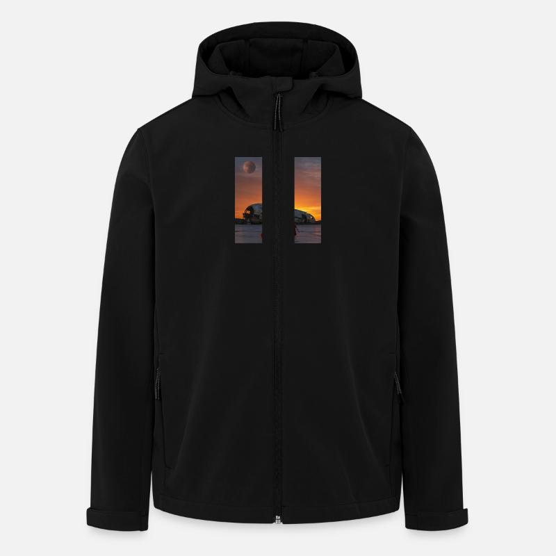 Sunset Vibe - Recycelte Männer Softshell-Jacke von Stanley/Stella - Schwarz