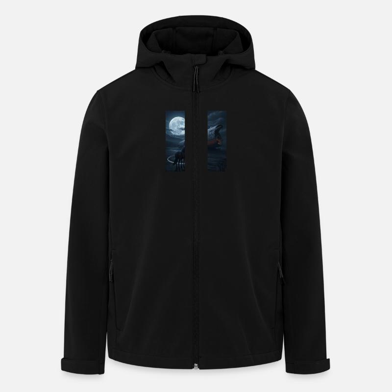 Vol de nuit vers l’inconnu - Veste softshell homme en polyester recyclé Stanley/Stella - noir