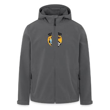 Je donne le lait, vous donnez le café - Veste softshell homme en polyester recyclé Stanley/Stella - noir - Devant - AI Model Male 185 light (185cm)