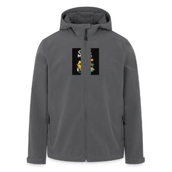 Chill Mode: ON – Citron on holiday - Men’s Recycled Softshell Jacket by Stanley/Stella - black - Front - AI Model Male 185 light (185cm)