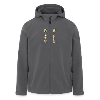 Level: Endboss Windelwechsel-Profi mit Stil - Recycelte Männer Softshell-Jacke von Stanley/Stella - Schwarz - Vorne - AI Model Male 185 light (185cm)