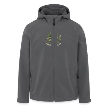 Cannabarracuda - Recycelte Männer Softshell-Jacke von Stanley/Stella - Schwarz - Vorne - AI Model Male 185 light (185cm)