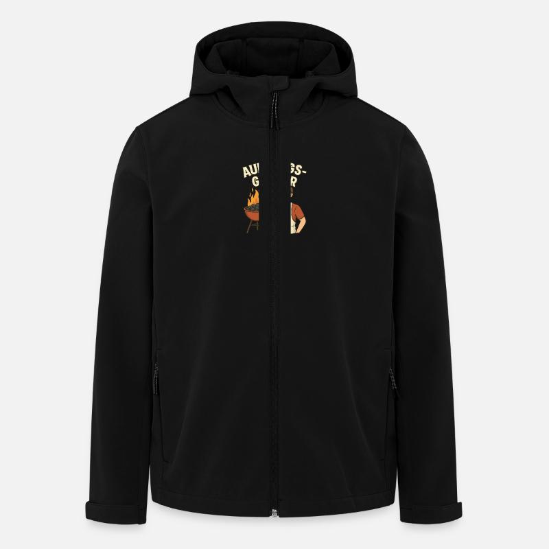 Grill master en action - Veste softshell homme en polyester recyclé Stanley/Stella - noir