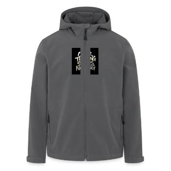 Overthinking solves nothing - Graffity Style - Recycelte Männer Softshell-Jacke von Stanley/Stella - Schwarz - Vorne - AI Model Male 185 light (185cm)